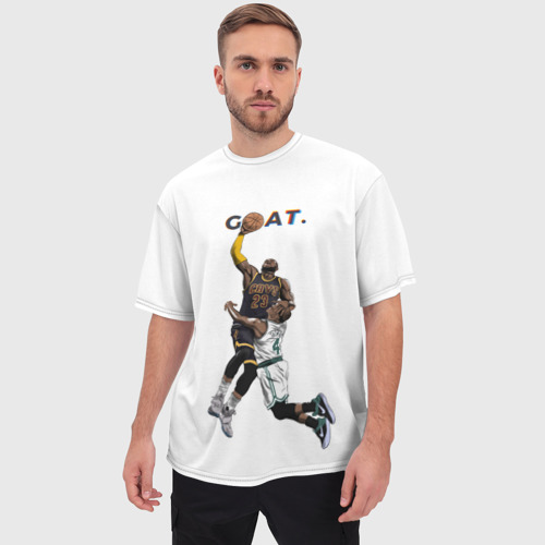 Мужская футболка oversize 3D Goat 23 - LeBron James, цвет 3D печать - фото 3