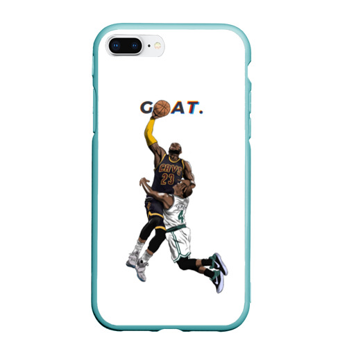 Чехол для iPhone 7Plus/8 Plus матовый Goat 23 - LeBron James, цвет мятный