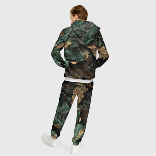 Мужской костюм 3D Реалистичный камуфляж  из листьев, цвет белый - фото 4