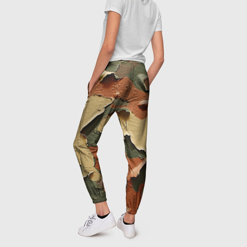 Женские брюки 3D Реалистичный камуфляж из краски, цвет 3D печать - фото 4