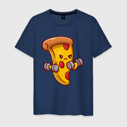 Пицца на спорте – Мужская футболка хлопок с принтом купить со скидкой в -20%