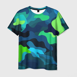Яркий неоновый зеленый классический камуфляж – Мужская футболка 3D с принтом купить со скидкой в -26%