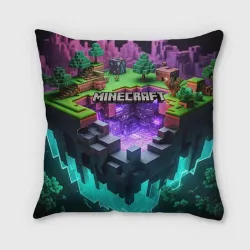 Подушка 3D Мир Minecraft карта