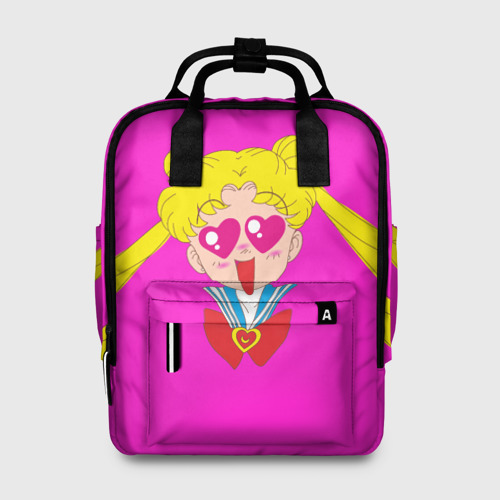 Женский рюкзак 3D с принтом Банни Цукино - Сейлор мун парная, вид спереди #2