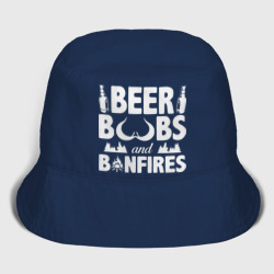 Женская панама хлопок Beer boobs and bonfire 