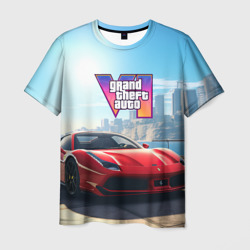 Мужская футболка 3D GTA 6 logo auto