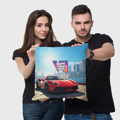 Подушка 3D GTA 6 logo auto - фото 3