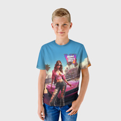 Детская футболка 3D GTA 6 girl logo - фото 2