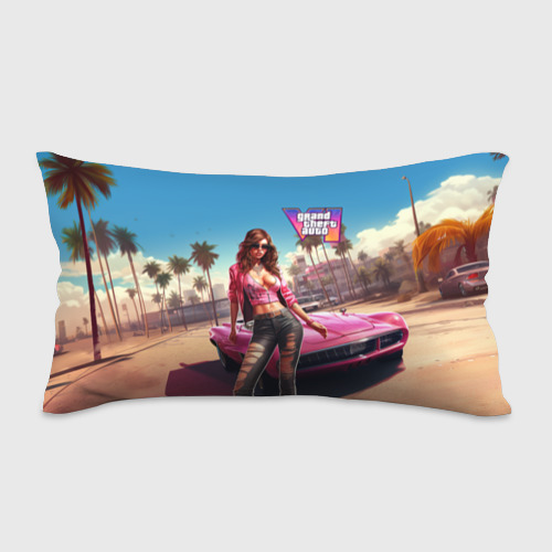 Подушка 3D антистресс GTA 6 girl logo