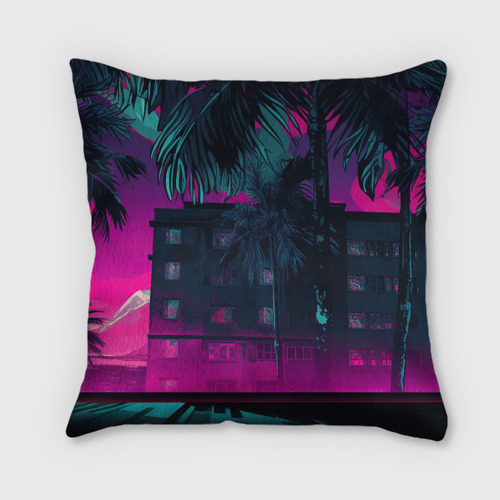 Подушка 3D GTA 6 logo night Vice city - фото 2