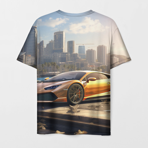Мужская футболка 3D GTA 6 logo auto and city, цвет 3D печать - фото 2