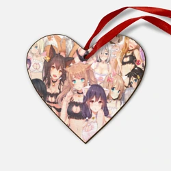 Деревянная игрушка Сердце Аниме тяночки 