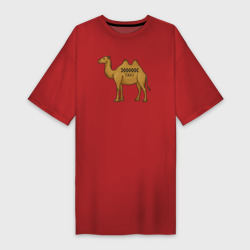 Платье-футболка хлопок Такси верблюд