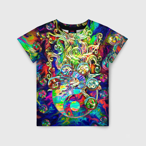 Детская футболка 3D Знаковые пузырьки, цвет 3D печать