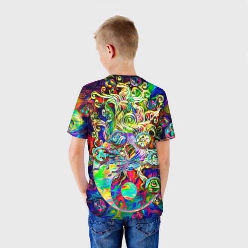 Детская футболка 3D Знаковые пузырьки, цвет 3D печать - фото 4