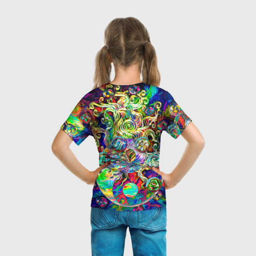 Детская футболка 3D Знаковые пузырьки, цвет 3D печать - фото 6