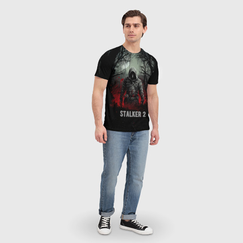 Мужская футболка 3D Stalker 2 dark mode, цвет 3D печать - фото 5