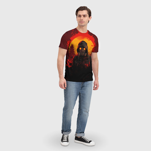 Мужская футболка 3D Stalker 2 fire ghost, цвет 3D печать - фото 5