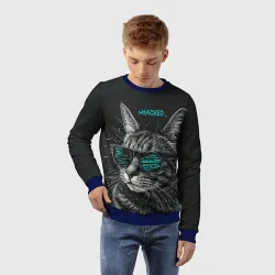 Детский свитшот 3D Hacked cat - фото 2