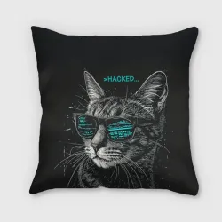 Подушка 3D Hacked cat