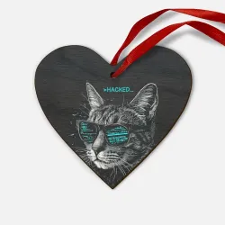 Деревянная игрушка Сердце Hacked cat