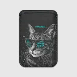 Картхолдер Magsafe магнитный Hacked cat