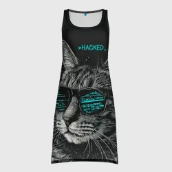 Платье-майка 3D Hacked cat