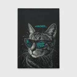 Обложка для автодокументов Hacked cat