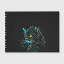 Альбом для рисования Кот      хакер 