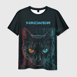 Cat    hacker – Мужская футболка 3D с принтом купить со скидкой в -26%