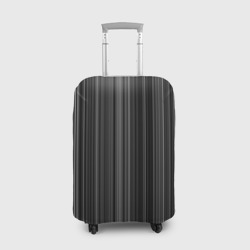 Чехол для чемодана 3D Полосатая рябь чёрно-серый