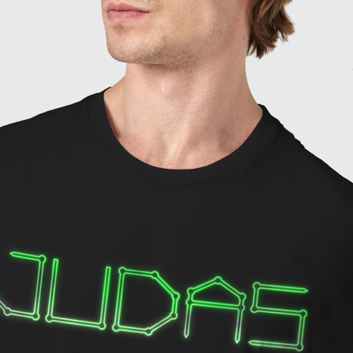 Мужская футболка хлопок Judas logo, цвет черный - фото 6