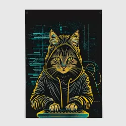 Постер Хакер  кот 