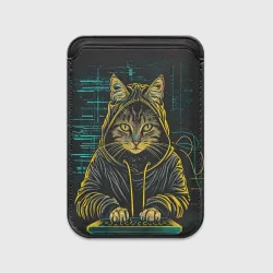 Картхолдер Magsafe магнитный Хакер  кот 