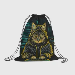 Рюкзак-мешок 3D Хакер  кот 