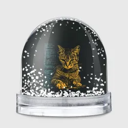 Игрушка Снежный шар Кот и программный код