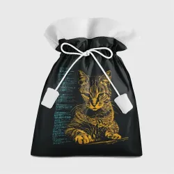 Подарочный 3D мешок Кот и программный код
