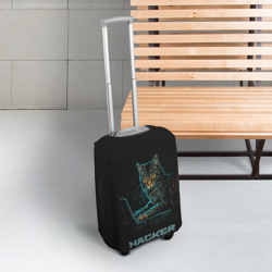 Чехол для чемодана 3D Cat  hacker - фото 2
