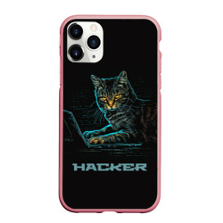 Чехол для iPhone 11 Pro Max матовый Cat  hacker
