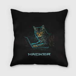 Подушка 3D Cat  hacker