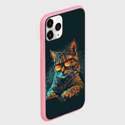 Чехол для iPhone 11 Pro Max матовый Крутой кот хакер - фото 2