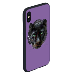 Чехол для iPhone XS Max матовый Хищница пантера - фото 2