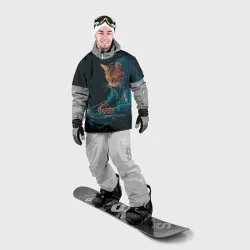 Накидка на куртку 3D Кот хакер в спортивном костюме