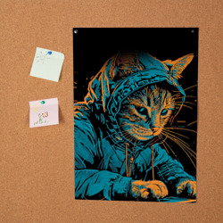 Постер Кот хакер в костюмчике - фото 2