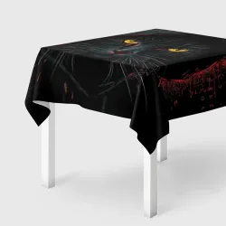 Скатерть 3D Черный кот  хакер