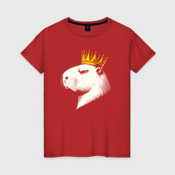 Капибара в короне – Светящаяся женская футболка с принтом купить со скидкой в -20%