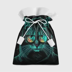 Подарочный 3D мешок Кот программист хакер