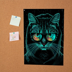 Постер Кот программист хакер - фото 2