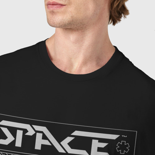 Мужская футболка хлопок Space streetwear, цвет черный - фото 6