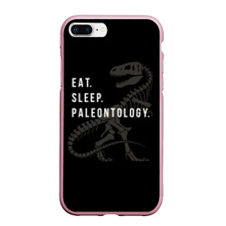 Чехол для iPhone 7Plus/8 Plus матовый Eat sleep paleontology 